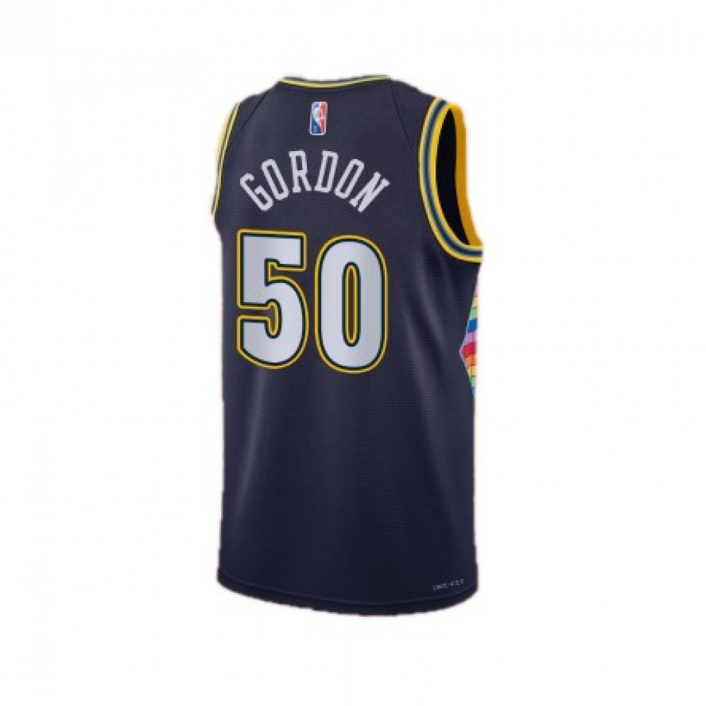Men's Denver Nuggets Aaron Gordon #50 Navy 2021/22 Swingman NBA Jersey - City Edition-Pro Kit Vault | Brand New 26/27 Sports Jerseys